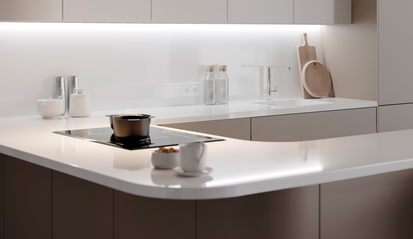 РИМИ - Современные кухни - Майами (криволинейные фасады)